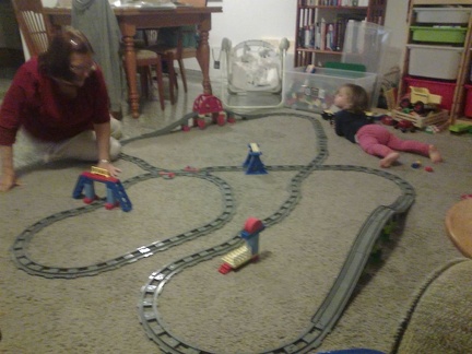 Ladies making a train